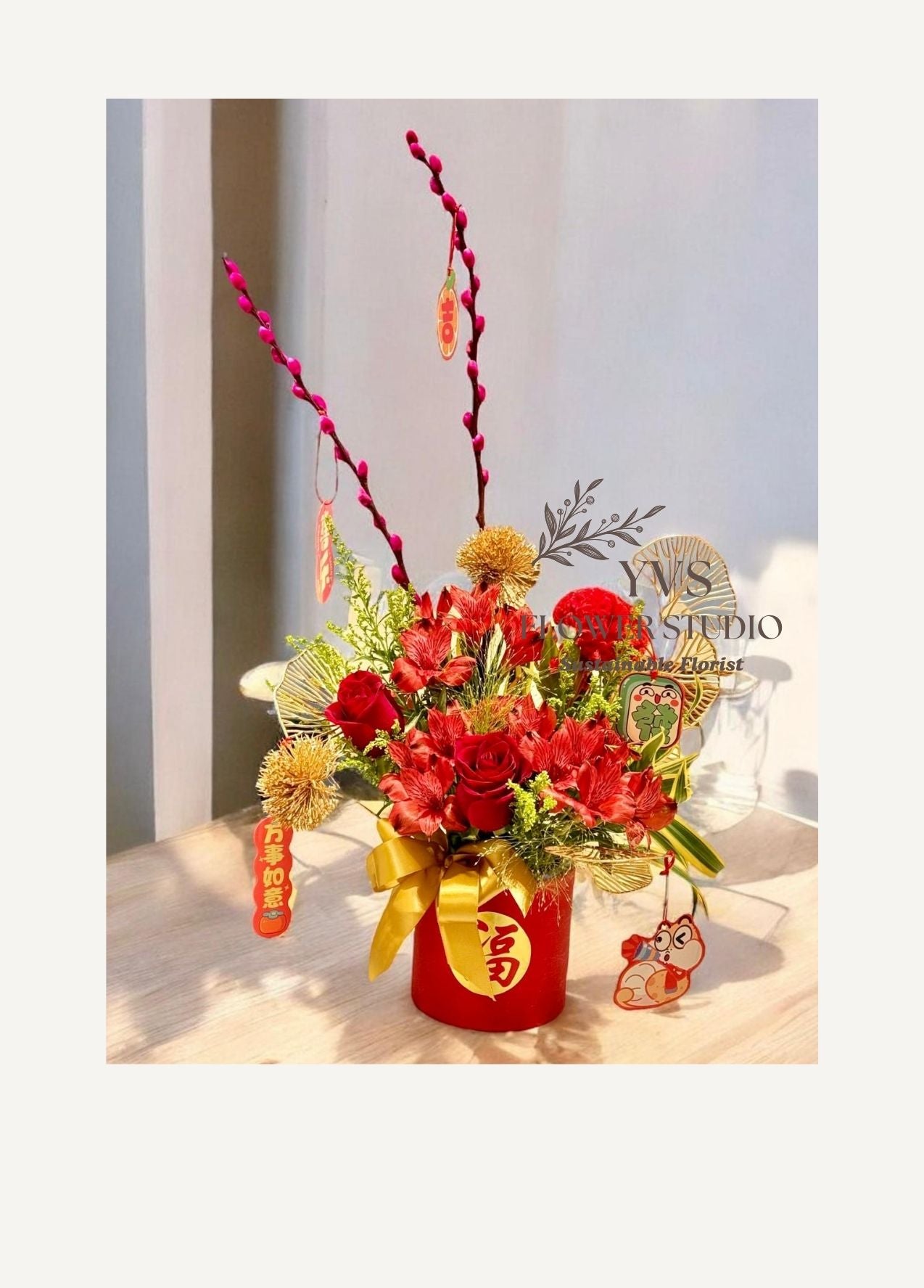 Blooming Prosperity and Happiness Fresh Flowers Arrangement