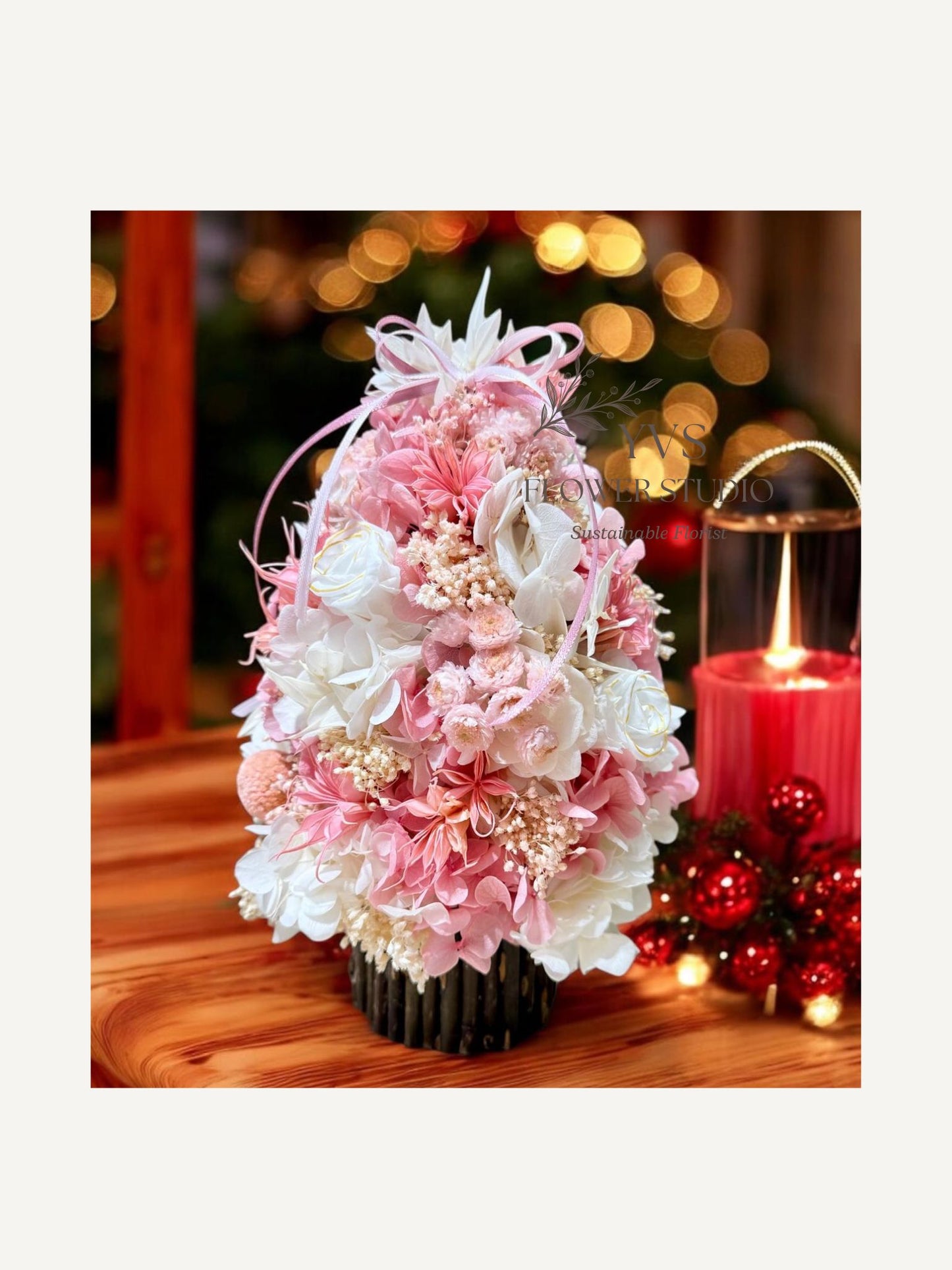 Pink Preserved Christmas Tree