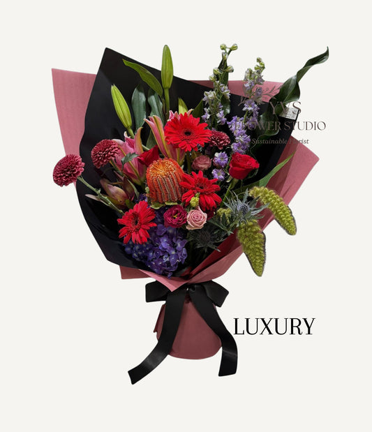 Luxury Designer's choice pink and red bouquet