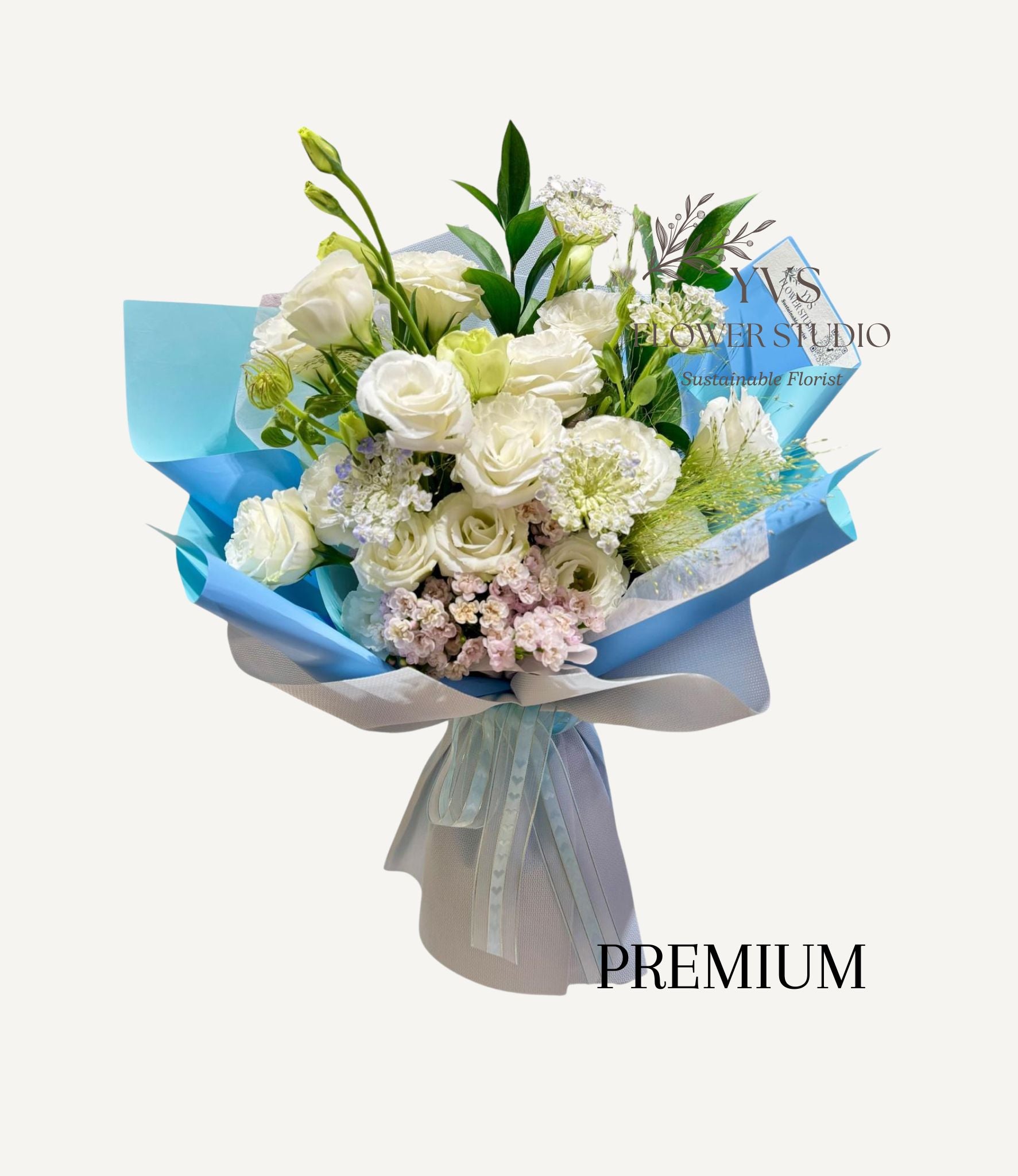 Pet Friendly white theme fresh flowers bouquet