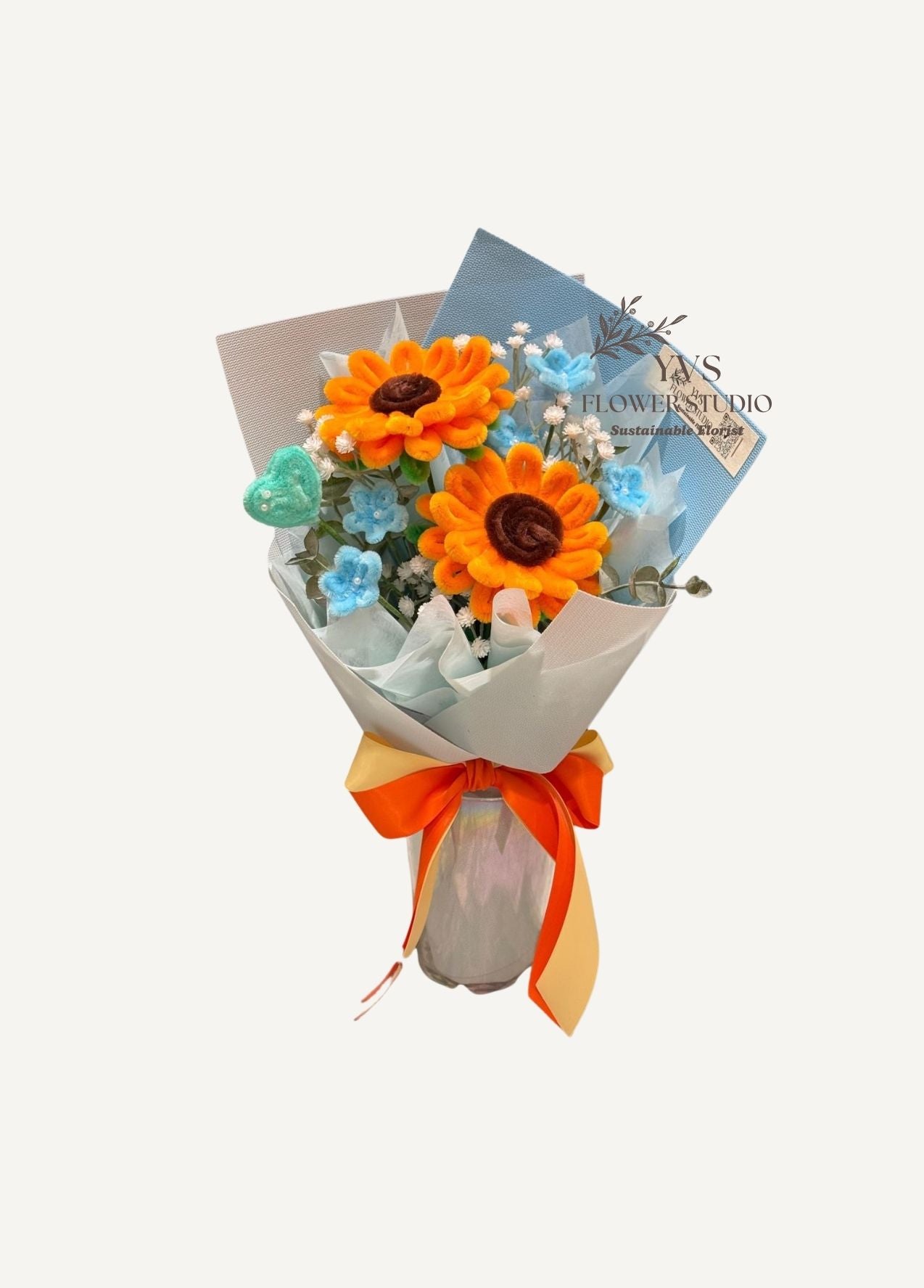 Handmade pipe cleaner sunflowers bouquet