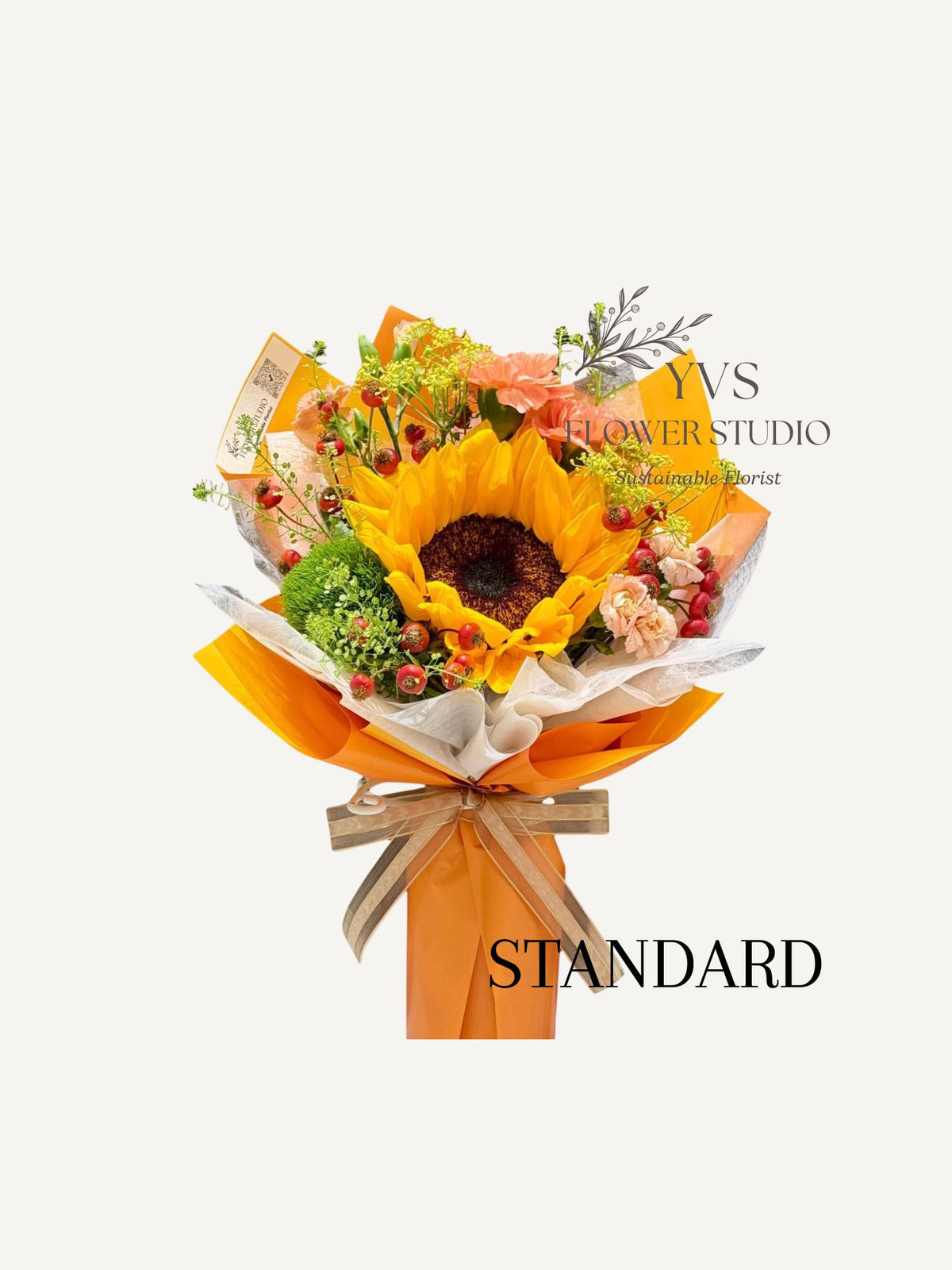 Standard bouquet of sunflowers and mixed fillers